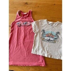 BUNDLE TWO ITEMS O’Neill girls sz 8/10 Sundress & T-shirt excellent condition
